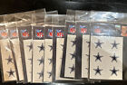 Set Of 9 Dallas Cowboys 6 Count Temporary Face Tattoos Face-Cals