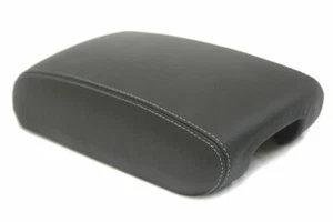 Se adapta a 11-19 Jeep Grand Cherokee consola vinilo tapa reposabrazos negro gris puntada - Imagen 1 de 3