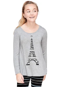 NUEVO CON ETIQUETAS Camiseta Justice for Girls Francia Torre Eiffel Swingy Tú eliges Talla NUEVA - Imagen 1 de 1