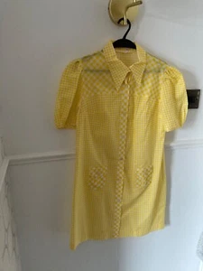 Vintage 60's gingham mod scooter mini dress DEAD STOCK - Picture 1 of 7