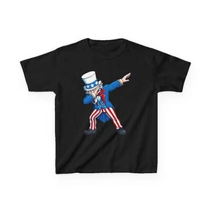 Uncle Sam Dabbing 4th of July Shirt, Fourth of July Kids Boys Girls Shirt - Picture 1 of 11