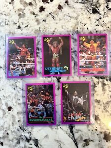 1990 Classic WWF Promo Set Rare Hogan Macho Man Warrior Beefcake Bushwackers HOF
