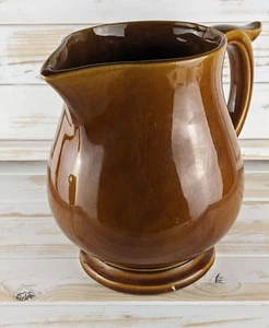McCoy USA Reddish Brown Stoneware Water Pitcher 9.5" x 6.5" x 7.25" - Picture 1 of 17
