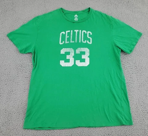 Larry Bird Boston Celtics Shirt Mens Large Green #33 NBA Basketball Adult A37 Cover