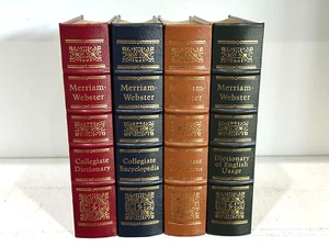 Easton Press 4Vol SET MERRIAM-WEBSTER Collegiate Dictionary Thesaurus Usage MINT - Picture 1 of 11