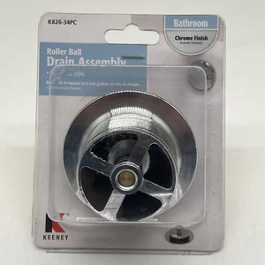 Keeney K826-34PC Chrome Quick Roller Tub Drain Stoppers Assembly Push/Pull - Picture 1 of 4