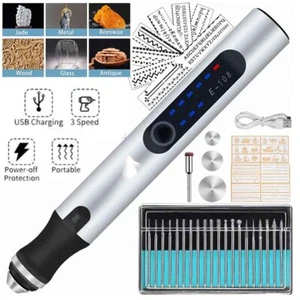 USB DIY Elektrischer Gravierstift Gravurstift Graviergerät Mini Set Metal Glas - Bild 1 von 24