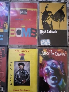 12 Cassettes Assorted Sam Cooke Black Sabbath Alice In Chains Funkadelic - Picture 1 of 6