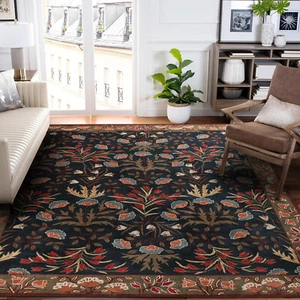 Adeline Blue Handmade 100% Woolen Tufted Area Rugs and Carpets - Picture 1 of 10