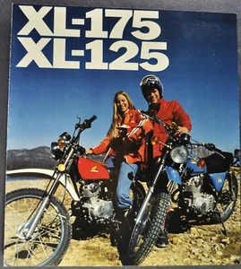 1976 Honda XL-175 XL-125 Motorcycle Brochure Folder Excellent Original 76 - Picture 1 of 3