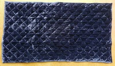 1 Pottery Barn Terciopelo Lavado Acolchado Diamante King Sham Medianoche Azul Marino Foto 1 de 4