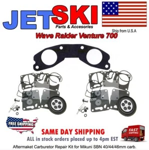 Kit de reconstrucción de carburador de carburador de carbono doble Yamaha y junta base SuperJet XL 700 701 - Imagen 1 de 3