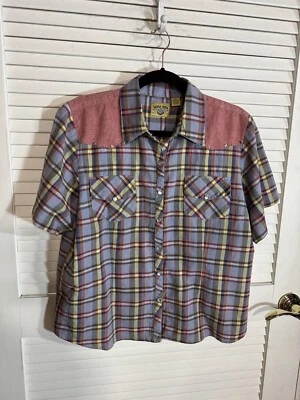 Moda Tech Cowboy Western Rockabilly Shirt Size 1X Pearl Snap Buttons Men EUC - Image 1 of 4