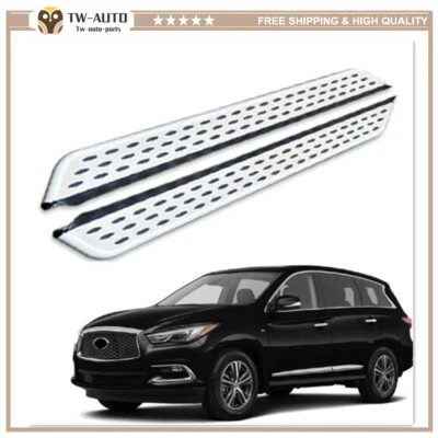2Pcs Fixed Side Step Nerf Bar Running Board Fit for 2013-2021 Infiniti JX35 QX60 - Изображение 1 из 4