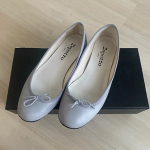 Repetto Cendrillon Round Toe Ballerine Flat Pumps Size 35 Gray Leather Boxed - Picture 1 of 6
