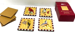 Lenox Winter Greetings birds Everyday Coasters Christmas Set of 4 open box - Picture 1 of 6