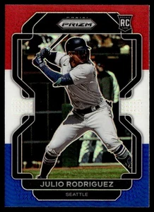 2022 Panini Prizm Rookie Red White & Blue Julio Rodriguez #40 - Picture 1 of 2