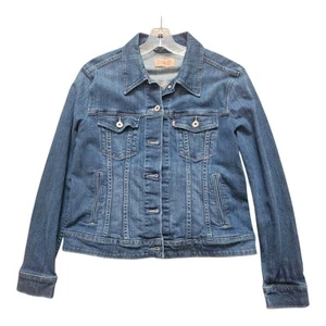 Levi’s Jean Denim Jacket Womens Size XL Medium Washed Lons Sleeve - Picture 1 of 10