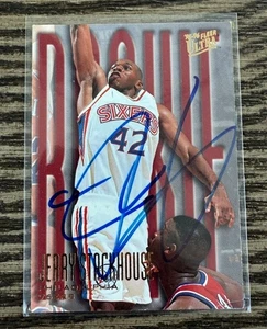 1995-96 Fleer Ultra Jerry Stackhouse Signed Auto Rookie Card Philadelphia 76ers - Picture 1 of 2