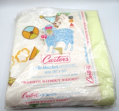 MANTA CUNA CARTERS VINTAGE CON TREN PAYASO JIRAFA ¡Y MÁS! ~ ¡NUEVO PRECINTADO!! Foto 1 de 4