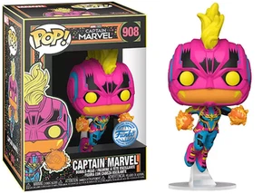 Funko Pop! Captain Marvel (Pegatina SE Negra Luz, Azul) 908 - Edición Especial - Imagen 1 de 1