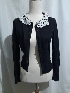 Alannah Hill Black Wool Cardigan Size 10 - Picture 1 of 5