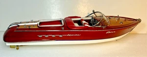 Riva Aquarama 21" modellino in legno barca classico italiano runabout espositore con dettagli - Foto 1 di 9