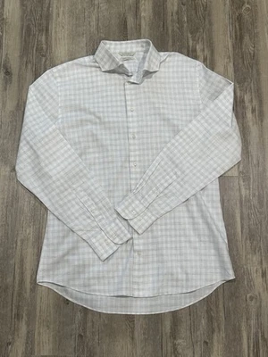 Camisa Suitsupply Hombres Abotonada Talla 17 | 43 Calce Ajustado Rayas Algodón Egipcio Foto 1 de 4