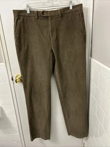 Lauren Ralph Lauren Corduroy Pants Mens Size 36x34 Brown YKK Straight Leg - Picture 1 of 8