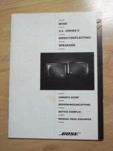 Owner/User Manual for the Bose 2.2 Series 2 Speakers - Picture 1 of 1