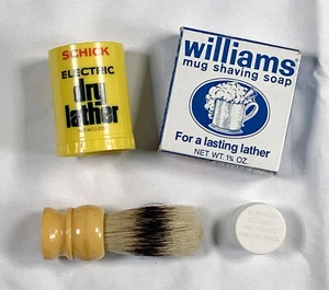 Cepillo de Afeitar Hecho Rite Badger, Taza Williams Jabón, Elegante Bloque de Espuma Seca-Hombres - Imagen 1 de 6