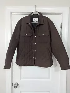 BDG quilted Shacket men's size medium brown lined snaps cotton Jacket - Picture 1 of 8