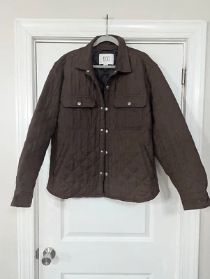 BDG Chaqueta Acolchada Hombre Talla Mediana Marrón Forrada Broches Algodón Chaqueta Foto 1 de 4