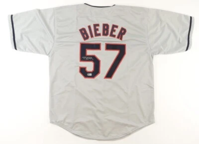 Shane Bieber Autographed Jersey Beckett COA Cleveland Guardians/Indians - Image 1 of 2