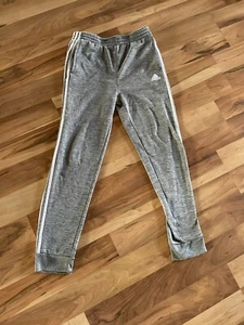 Adidas Youth Boys 3 Stripes Fleece Lined Sweatpants Jogger Black/Gray XL 18/20 - Picture 1 of 4