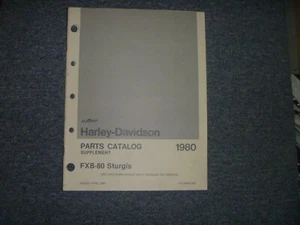 1980 AMF Harley Davidson FXB-80 Sturgis Motorcycle Parts Catalog Supplement - Picture 1 of 1