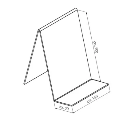 5 Stück NEUE Buchaufsteller 150 mm  Buchstütze Buchhalter glasklar   - Bild 1 von 4