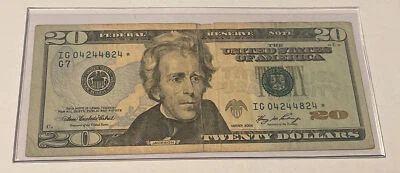 US Fancy Star Error Note Serial Twenty Dollar Replacement Duplicate Ink Fed $20 - Image 1 of 2