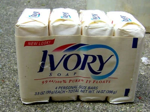 RARE vintage 1909s UNUSED NOS IVORY SOAP BARS 4-pack SEALED Proctor & Gamble OLD - Picture 1 of 2