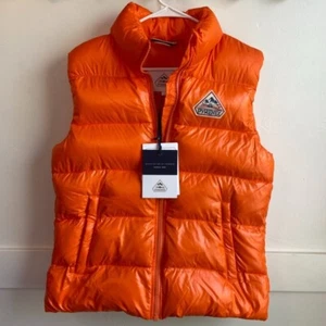 NWT Pyrenex Puffin Orange John Unisex Sleeveless Down Jacket Size Medium - Picture 1 of 12