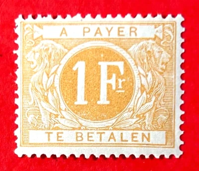 BÉLGICA Sc#J11 1895-1909 franqueo amarillo como nuevo NH OG XF (12-327) Foto 1 de 3