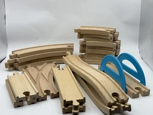 Konvolut 21 Holzeisenbahn Schienen Markenlos - Bild 1 von 2