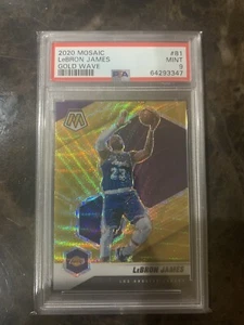 2020-21 Panini Mosaic Gold Wave #81 Lebron James PSA 9 LOW POPULATION BRANDNEU - Bild 1 von 2