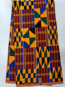 Atractivo estampado de cera de kente africano de alta calidad, 100 % algodón, se vende por 6 yardas - Imagen 1 de 1