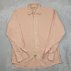 Paul Stuart Shirt Men 15.5 Vintage Dress USA Made Button Up Long Sleeve Gingham - Picture 1 of 7