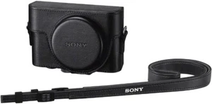 SONY Camera Jacket Synthetic leather Case for RX100 Series Black LCJ-RXK BC NEW - Picture 1 of 3