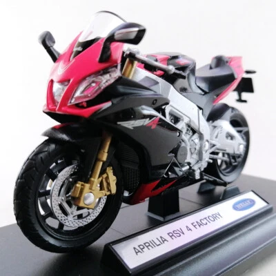 aprilia RSV4 FACTORY Die-Cast Motorcycle Model Welly 1:18 Scale Collection Toy 1 - Image 1 of 4