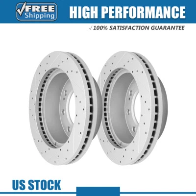 Front Drilled Brake Rotor for Chevy Silverado 2500 3500 GMC Sierra 2500 3500 HD - Image 1 of 4