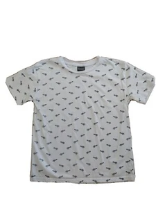 Quad Seven Boys Tshirt Top Size 8/10 Dinosaurs T-Rex Short Sleeve White - Picture 1 of 7