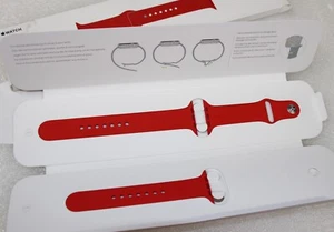 Genuine Apple Watch 42 mm Red Sport Band w/ Stainless Steel Pin MLDJ2ZM/A - Zdjęcie 1 z 3
